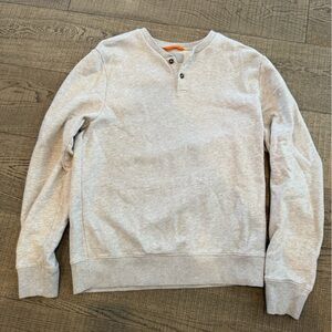 Jack Spade Warren Street Gray Henley Sweatshirt - Size M